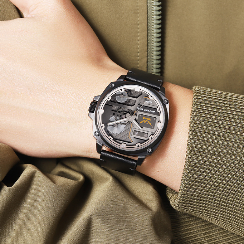 Quarz Leder Herren Uhr