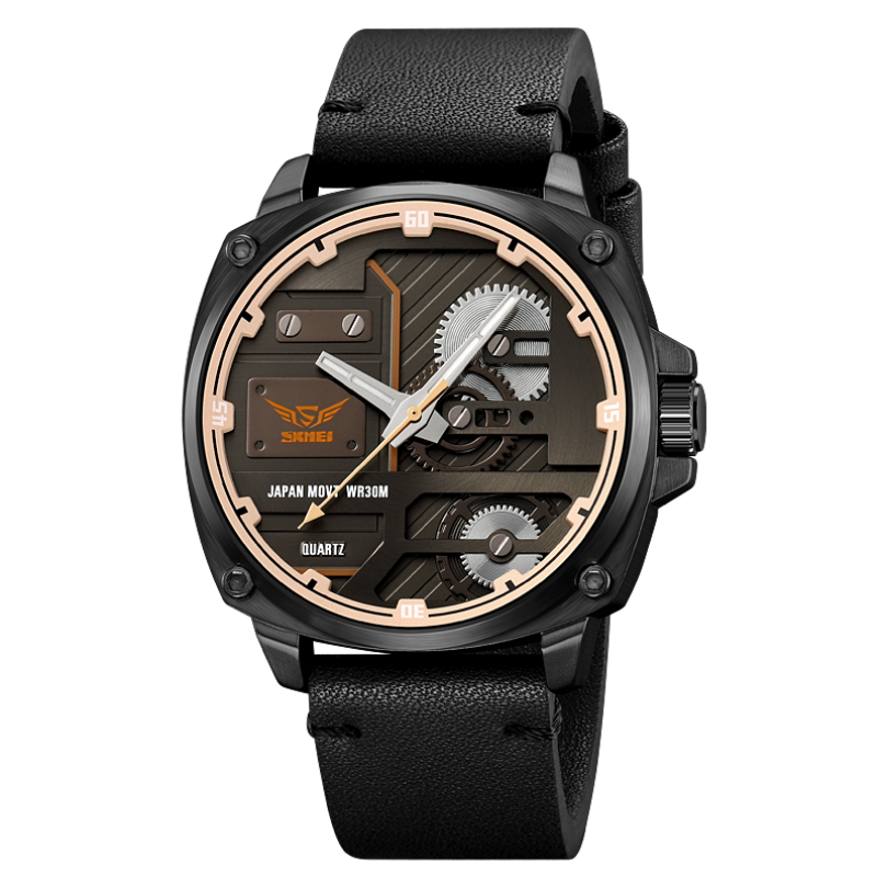 Quarz Leder Herren Uhr