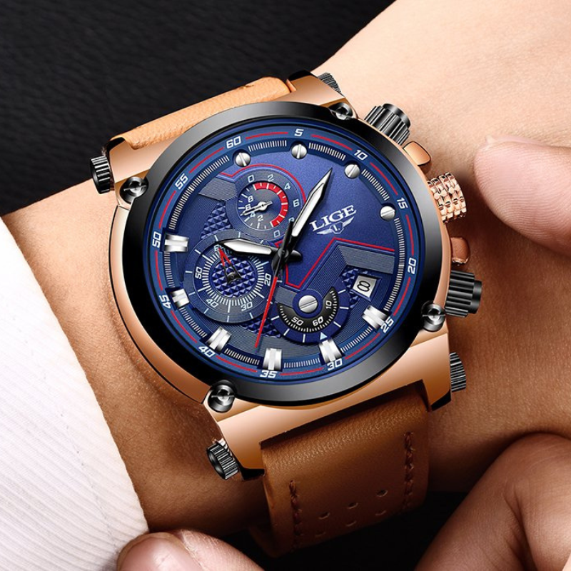 LIGE - Elegante goldene Uhr