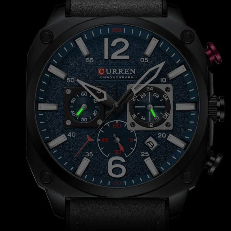 Business Leder Quarz Armbanduhr