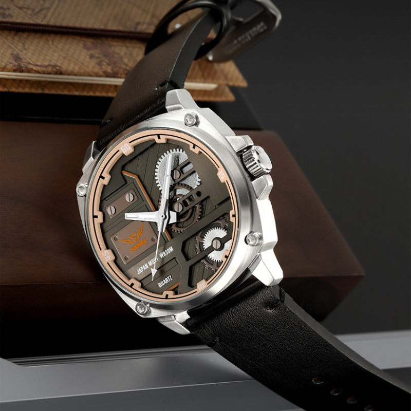 Quarz Leder Herren Uhr