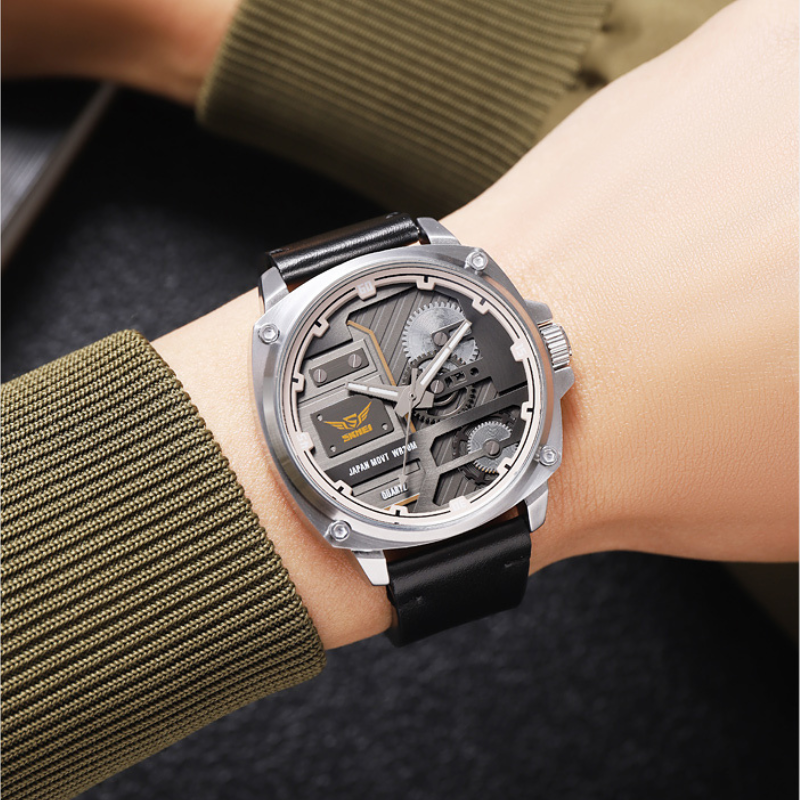 Quarz Leder Herren Uhr