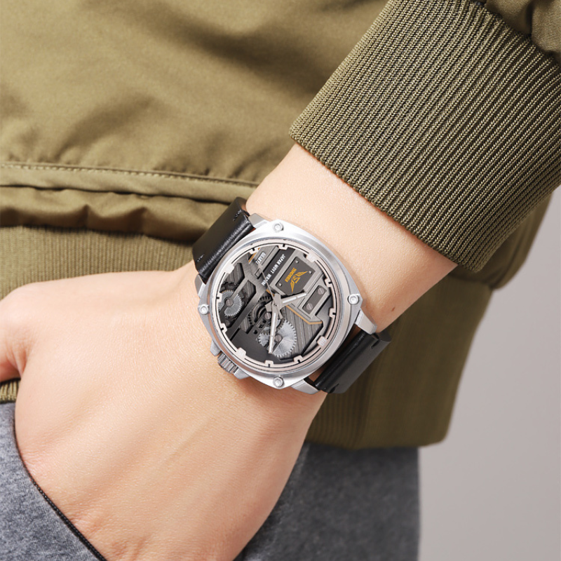 Quarz Leder Herren Uhr