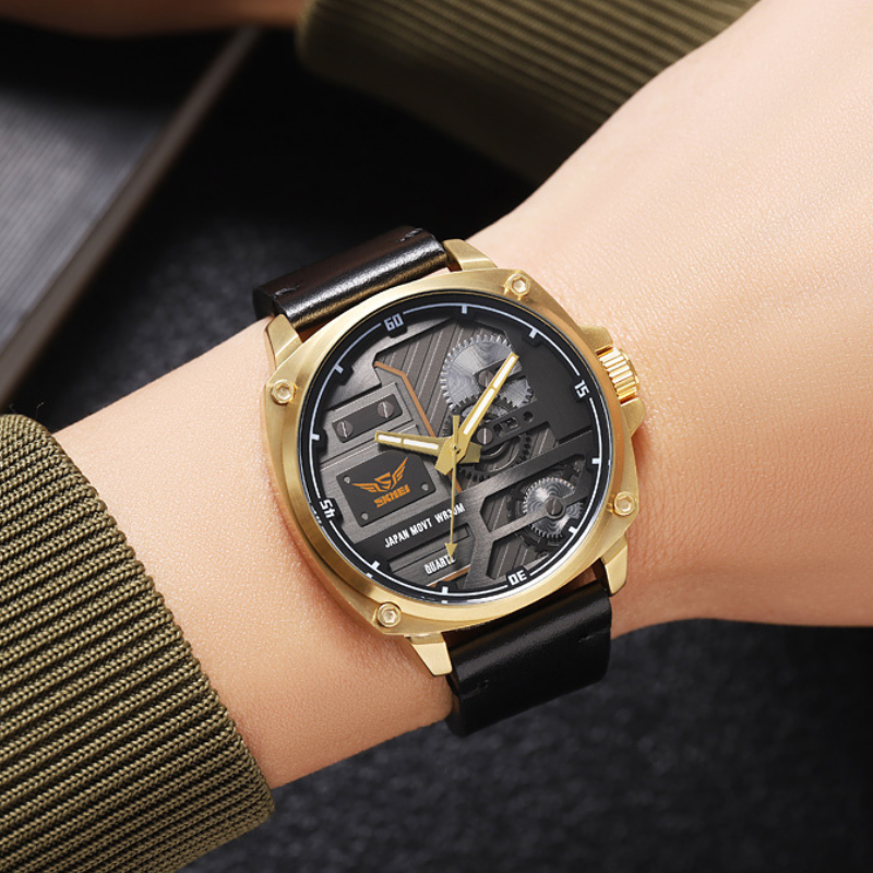 Quarz Leder Herren Uhr