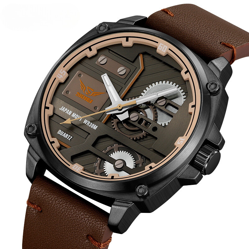 Quarz Leder Herren Uhr