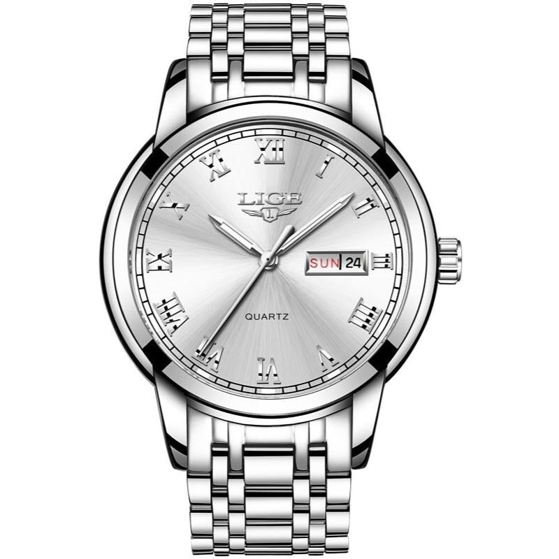 LIGE - Elegante römische Stahl-Uhr