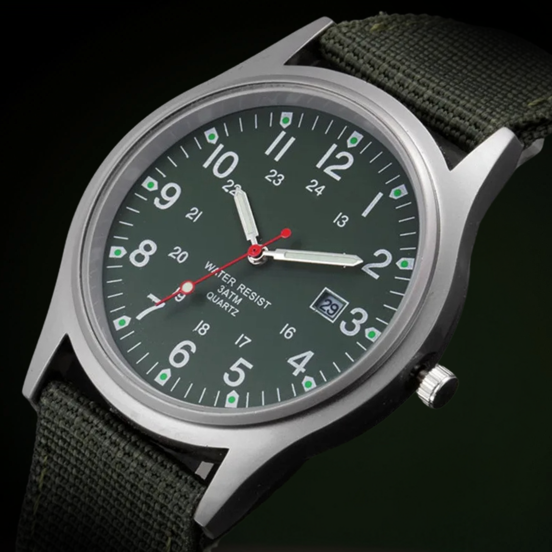 Militärisch inspiriertes lässiges Armbanduhr