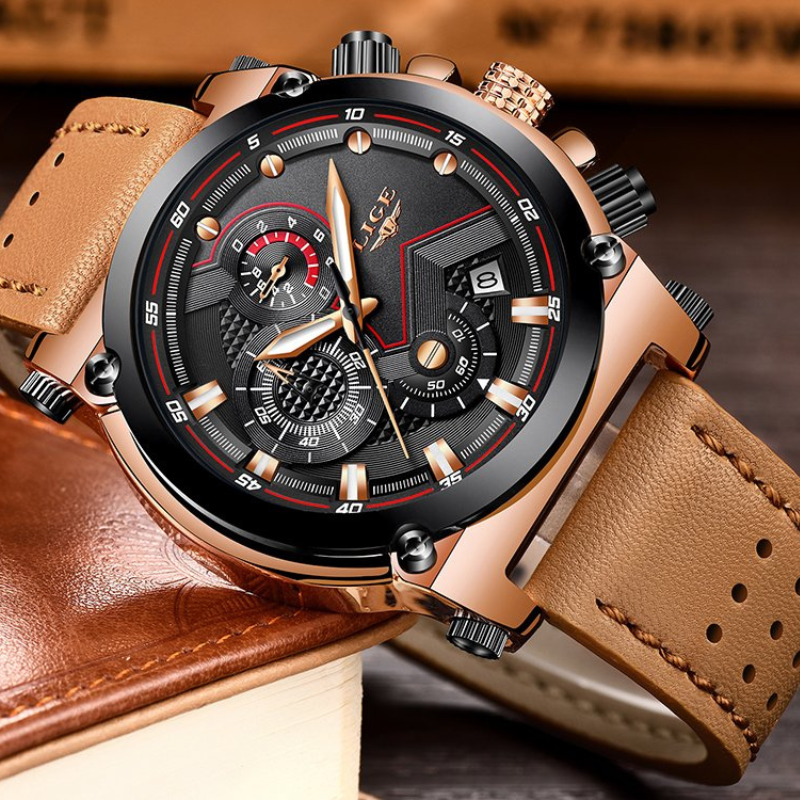 LIGE - Elegante goldene Uhr