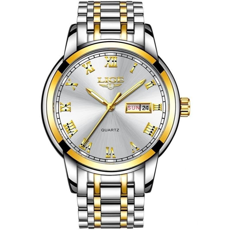LIGE - Elegante römische Stahl-Uhr