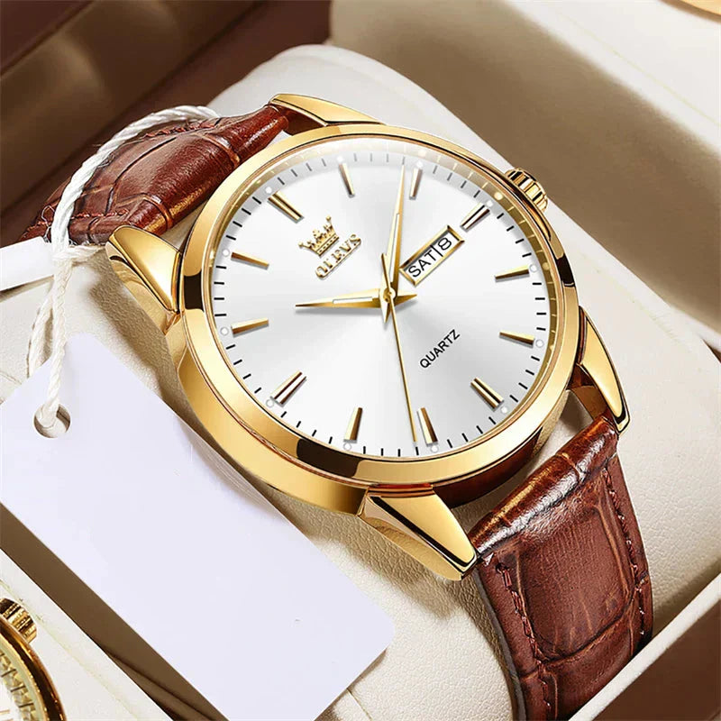 Luxuriöse Business Lederuhr