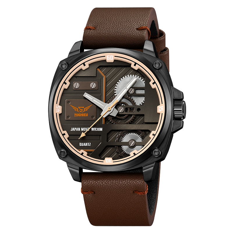Quarz Leder Herren Uhr