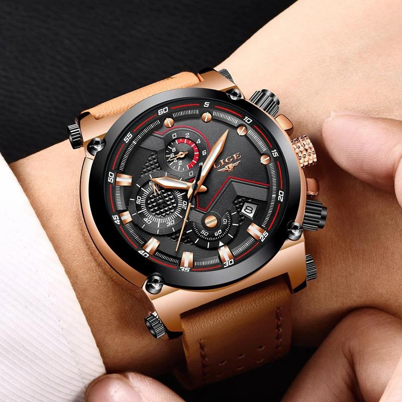 LIGE - Elegante goldene Uhr