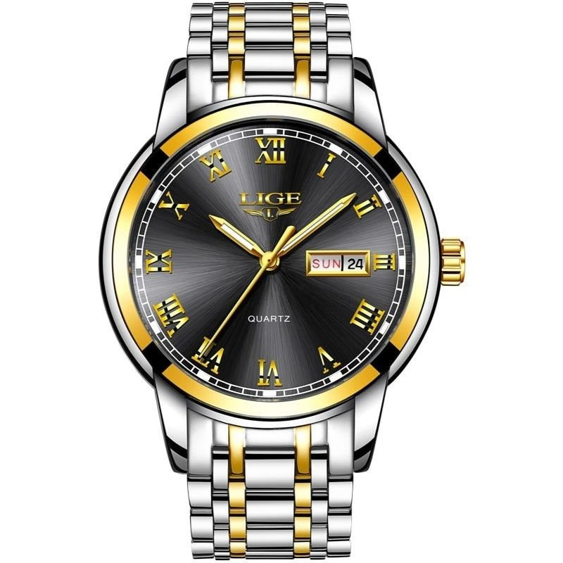 LIGE - Elegante römische Stahl-Uhr