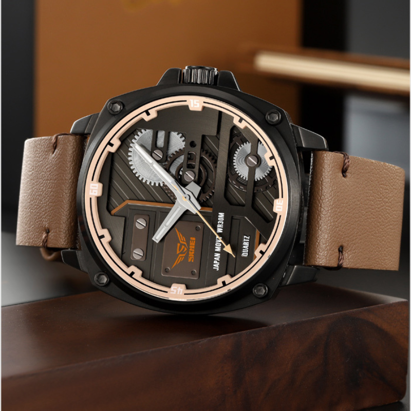 Quarz Leder Herren Uhr