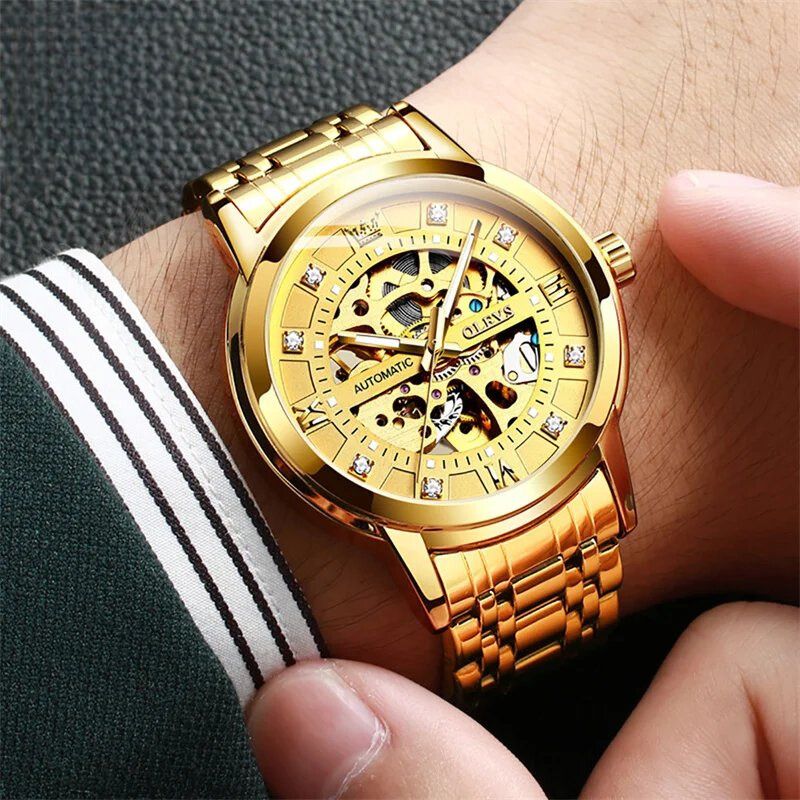 OLEVS - Exquisite Skeleton Design Uhr