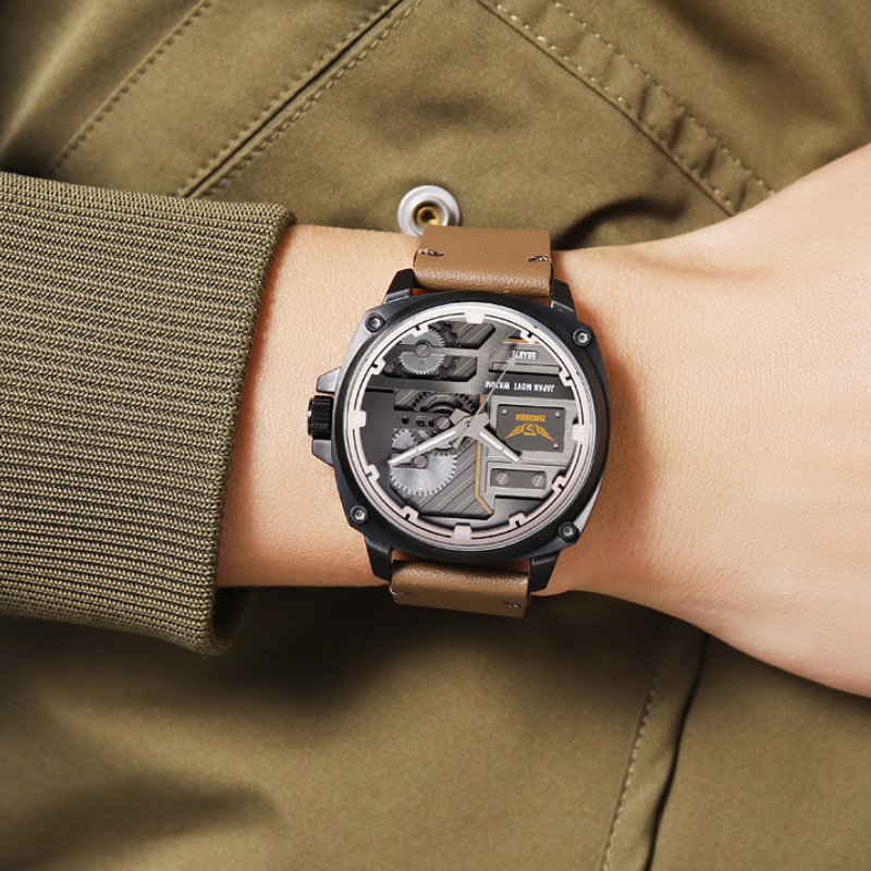 Quarz Leder Herren Uhr