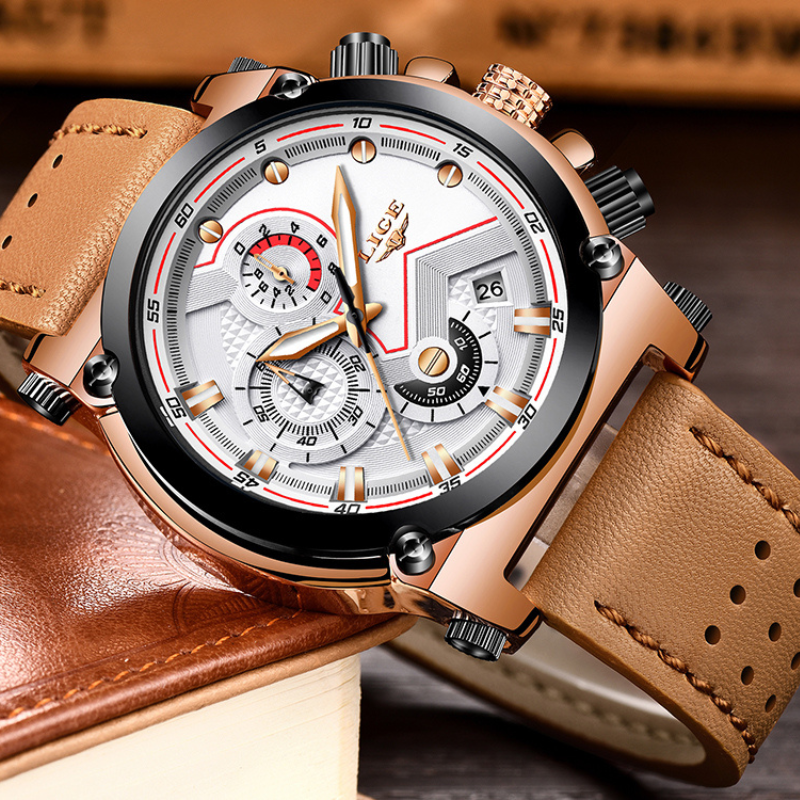 LIGE - Elegante goldene Uhr