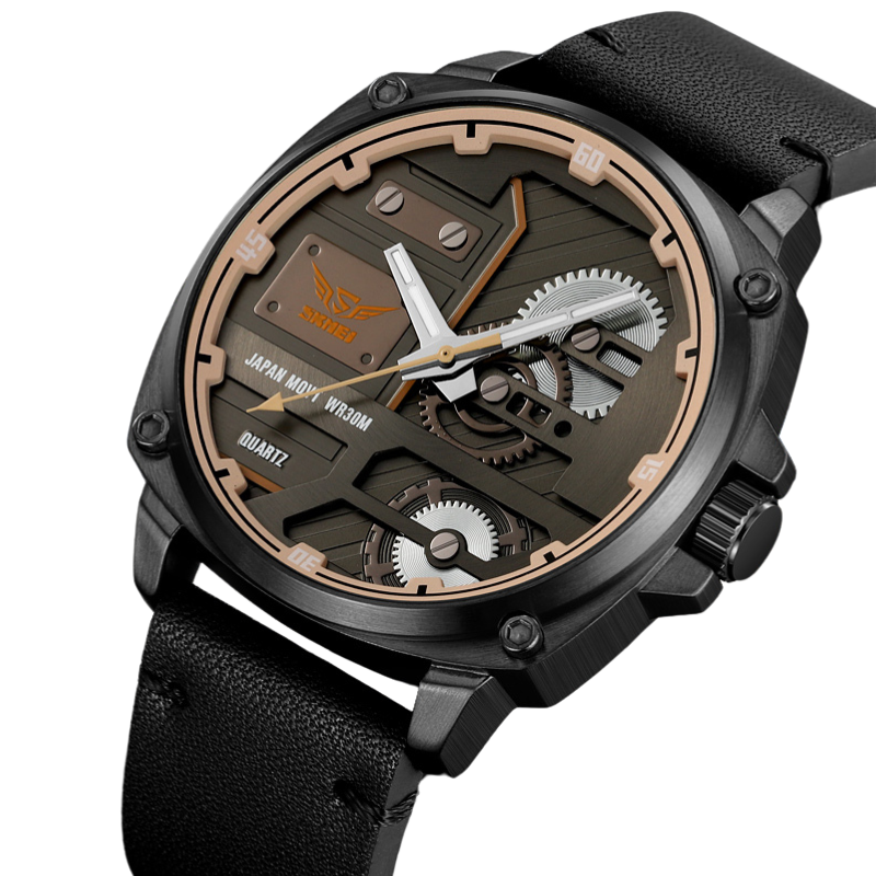 Quarz Leder Herren Uhr