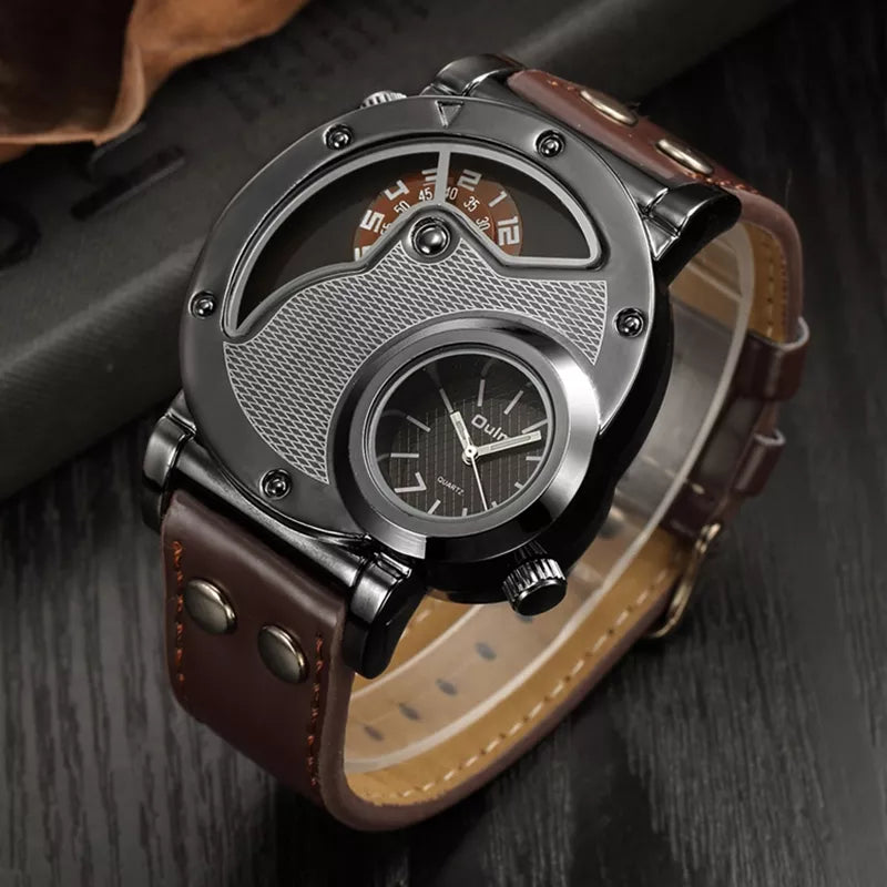 Luxuriöse Dual-Time Quarzuhr