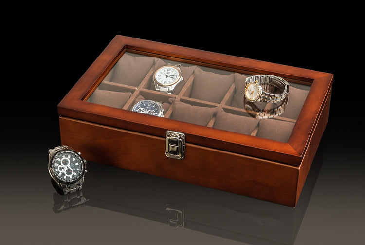 Elegante OBSYSS Uhrenaufbewahrungsbox aus Holz