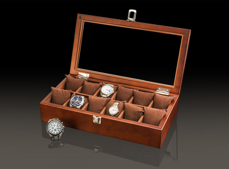 Elegante OBSYSS Uhrenaufbewahrungsbox aus Holz