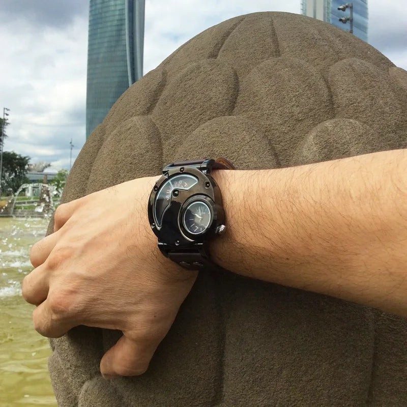 Luxuriöse Dual-Time Quarzuhr
