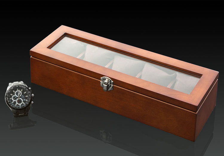 Elegante OBSYSS Uhrenaufbewahrungsbox aus Holz