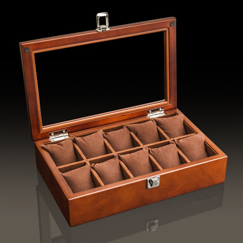 Elegante OBSYSS Uhrenaufbewahrungsbox aus Holz