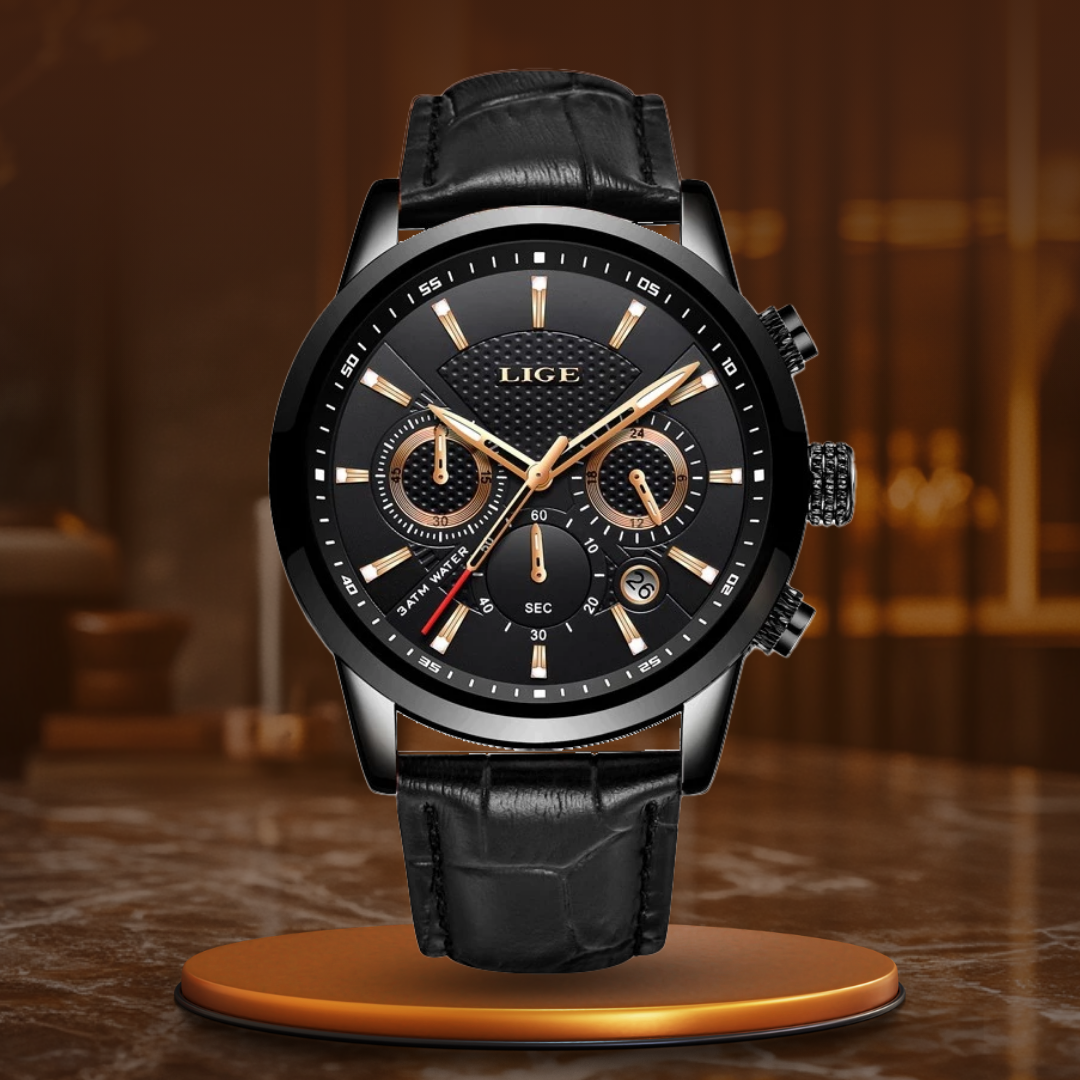 Modische Militär Lederuhr