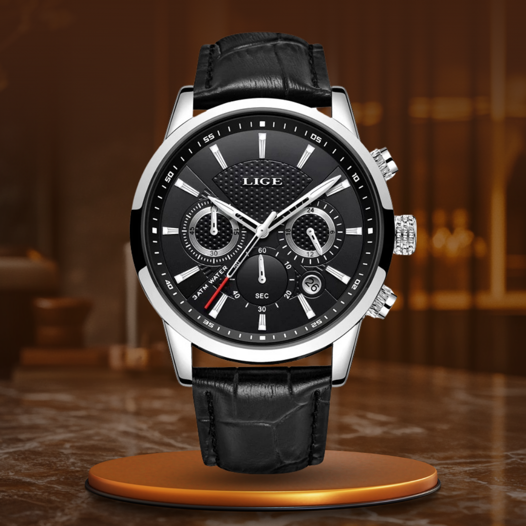 Modische Militär Lederuhr
