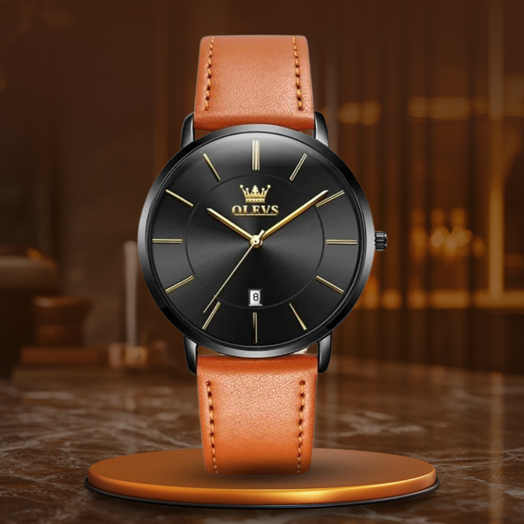 Lederband Auto Datumsuhr