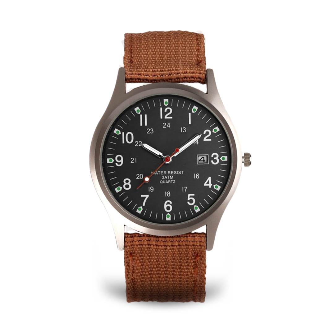 Militärisch inspiriertes lässiges Armbanduhr