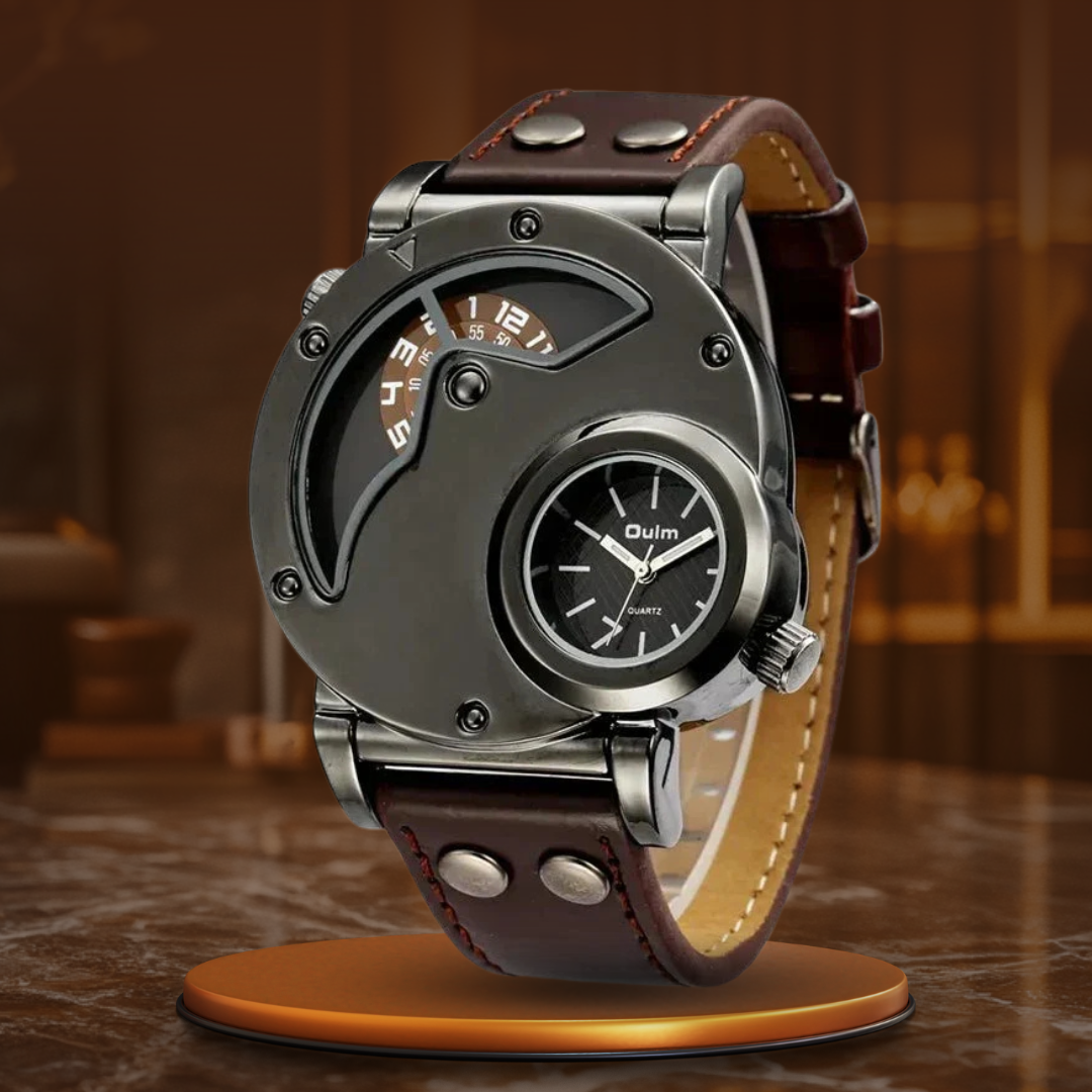 Luxuriöse Dual-Time Quarzuhr