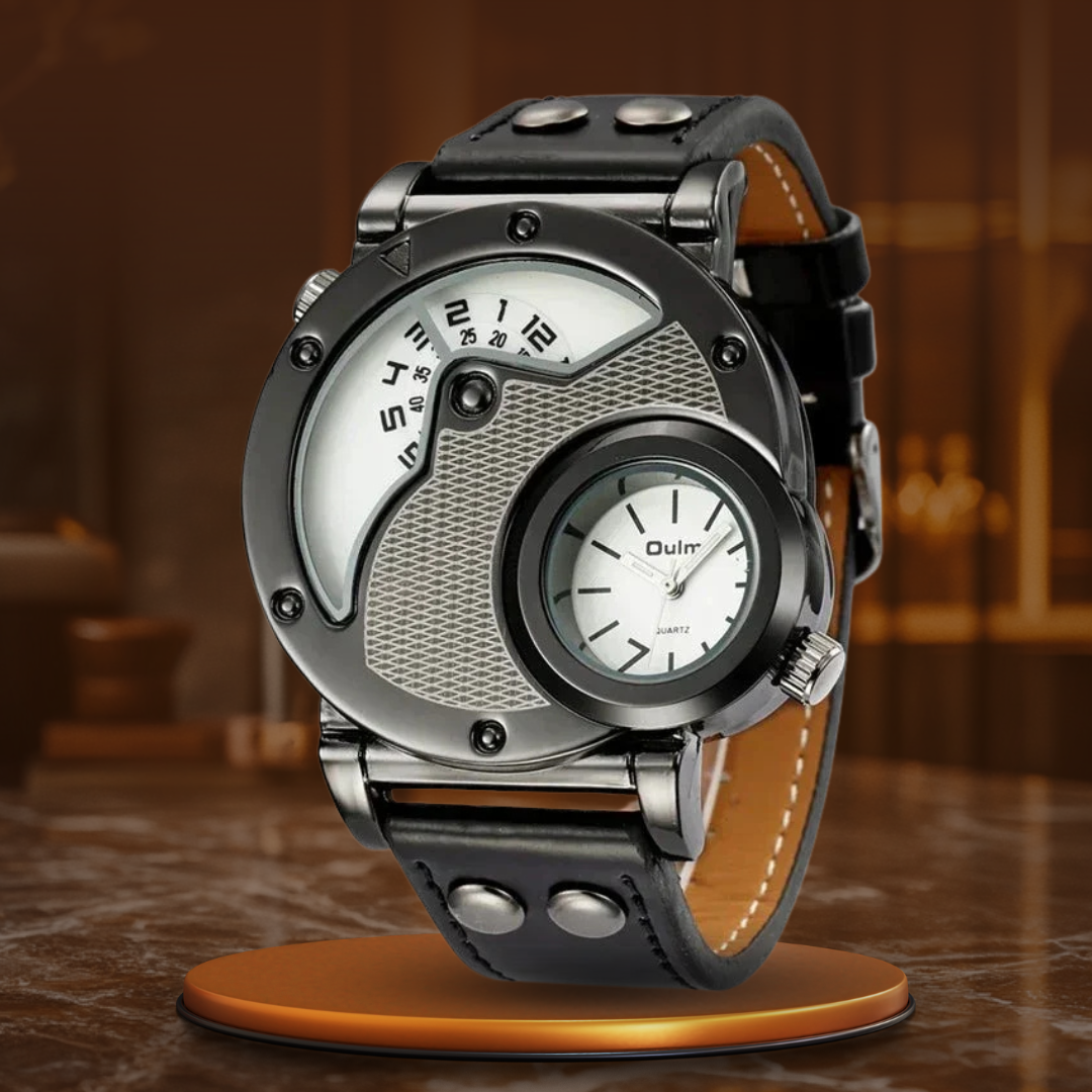 Luxuriöse Dual-Time Quarzuhr
