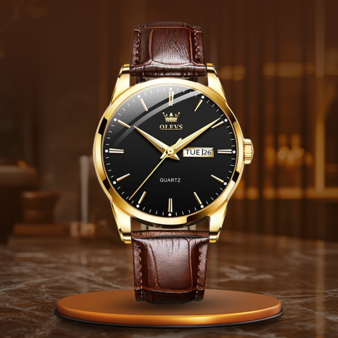 Luxuriöse Business Lederuhr
