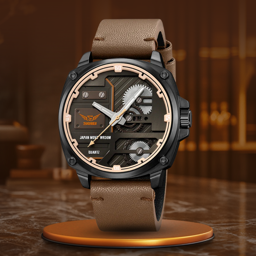 Quarz Leder Herren Uhr