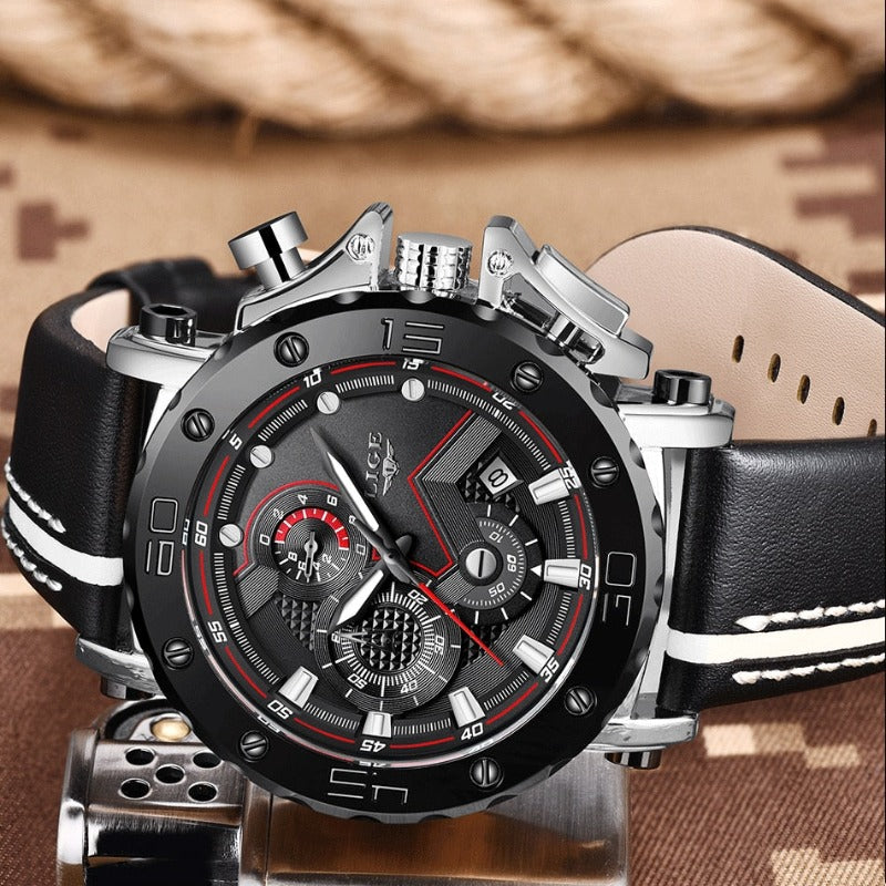 LIGE - Premium Sport Stahl Uhr