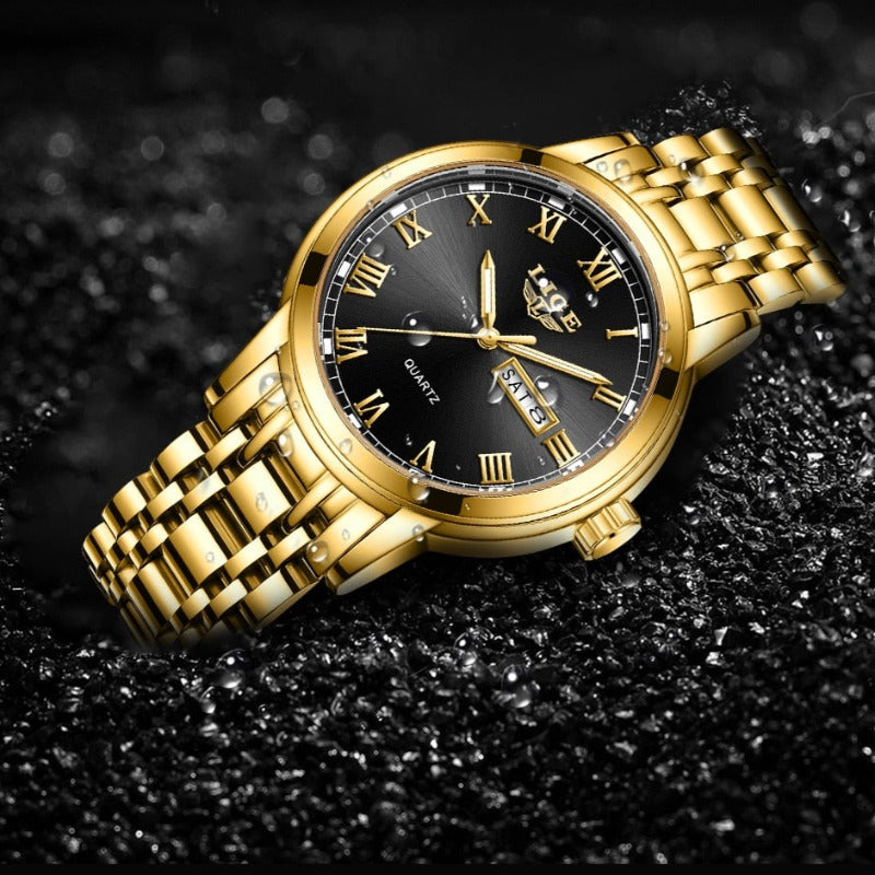 LIGE - Elegante römische Stahl-Uhr