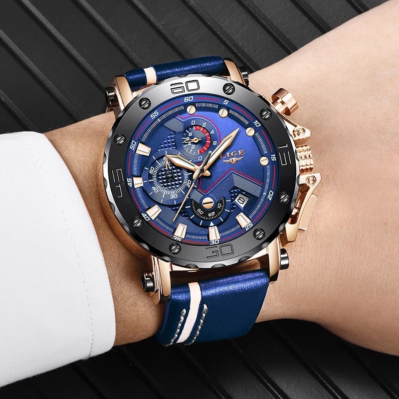 LIGE - Premium Sport Stahl Uhr