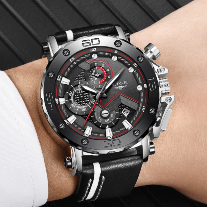 LIGE - Premium Sport Stahl Uhr