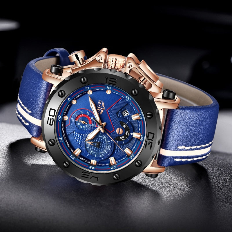 LIGE - Premium Sport Stahl Uhr