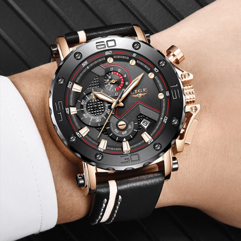 LIGE - Premium Sport Stahl Uhr