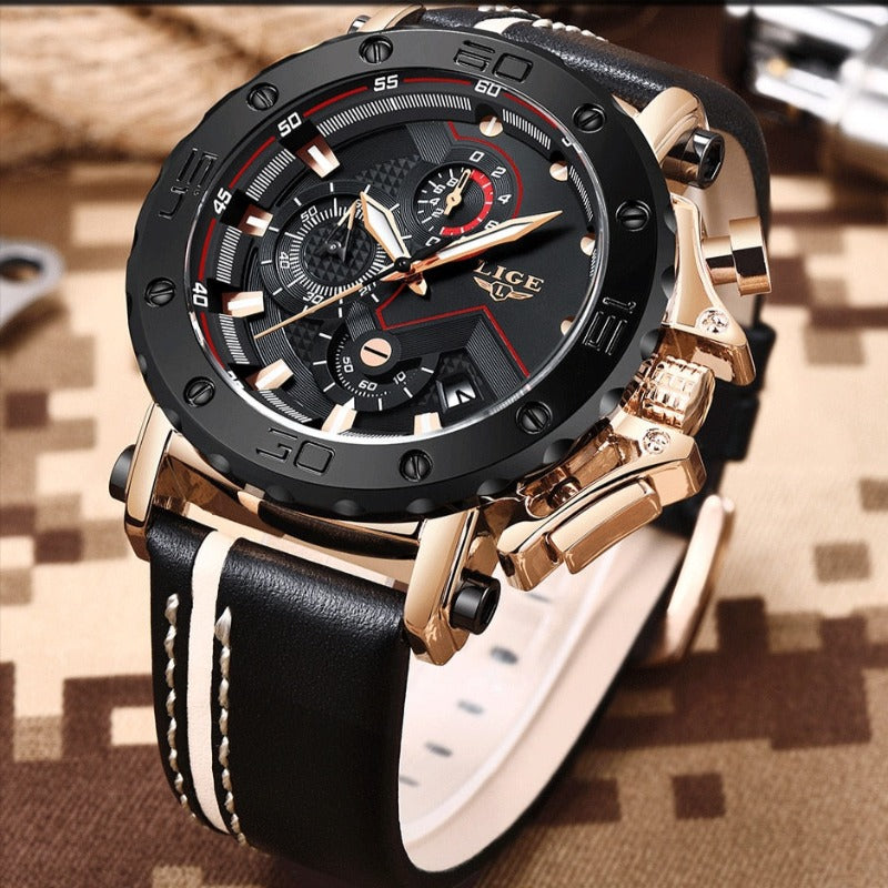 LIGE - Premium Sport Stahl Uhr