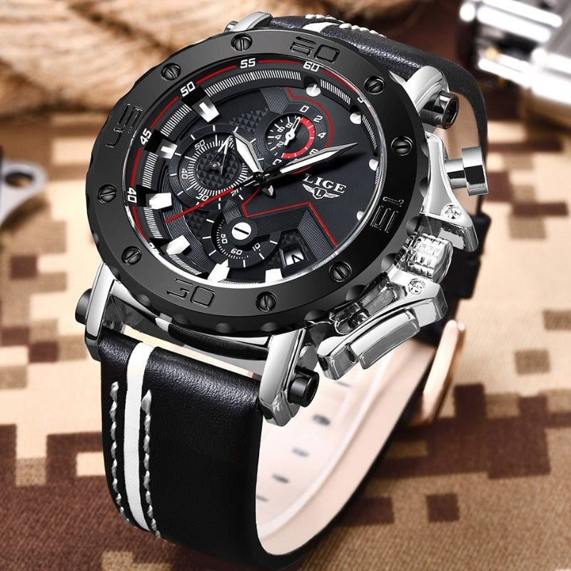 LIGE - Premium Sport Stahl Uhr