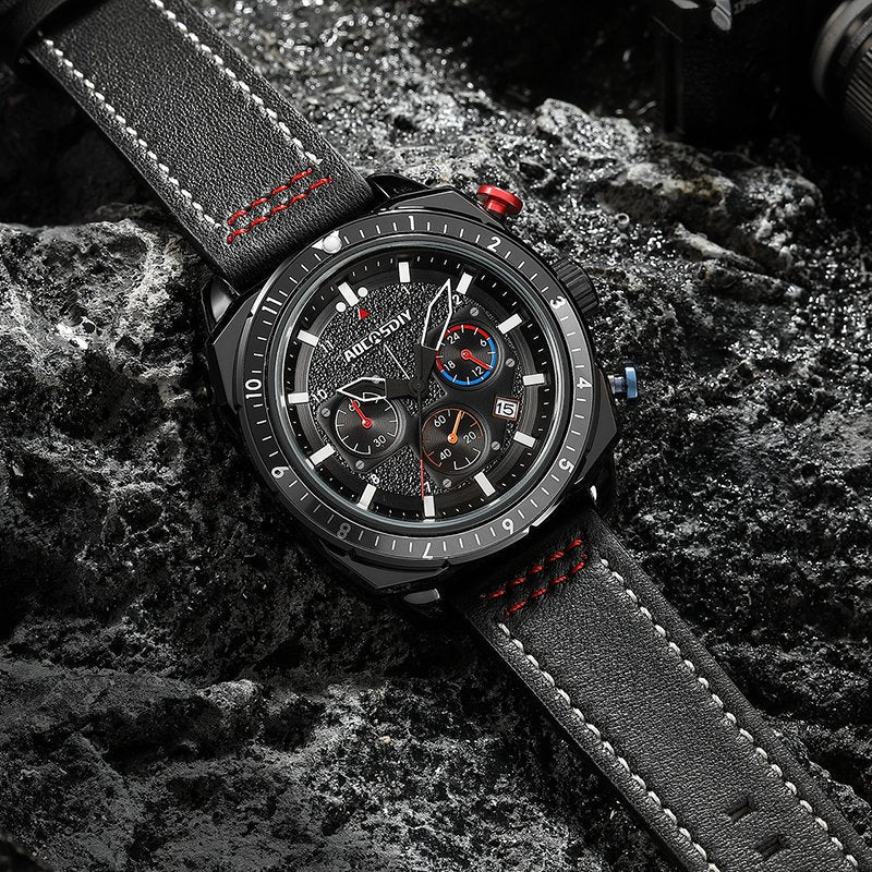 Luxus Chronograph Sport Quarz Uhr