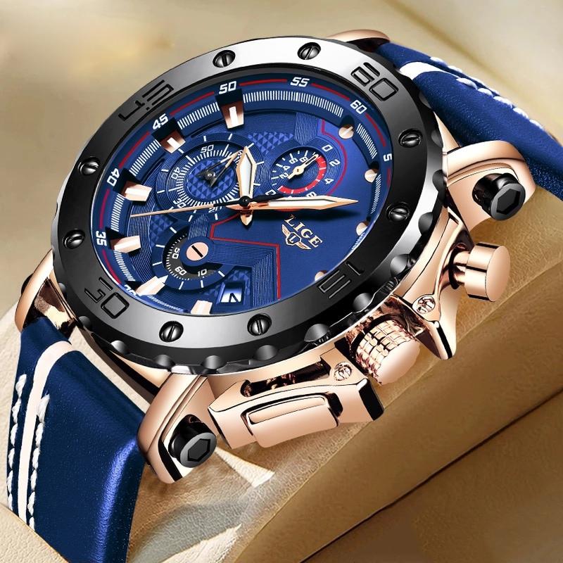 LIGE - Premium Sport Stahl Uhr