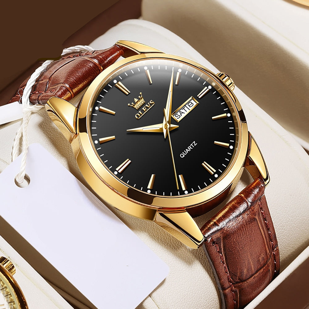Luxuriöse Business Lederuhr