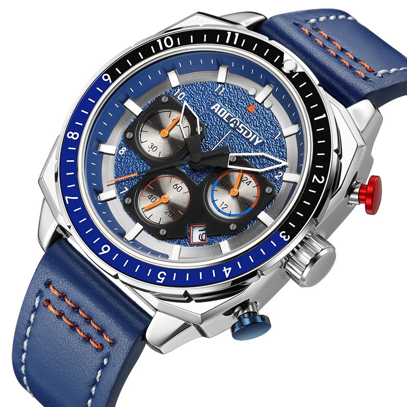 Luxus Chronograph Sport Quarz Uhr