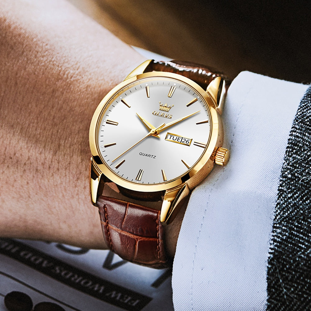 Luxuriöse Business Lederuhr