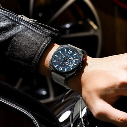 Business Leder Quarz Armbanduhr